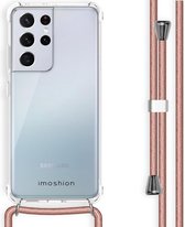 iMoshion Backcover met koord Samsung Galaxy S21 Ultra hoesje - Rosé Goud