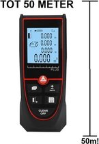 TechU™ Laser Afstandsmeter B9 – tot 50 Meter ! – Geschikt voor afstand, volume, lengte, hoekmeting, Phytagoras meting