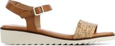 Capobella Vrouwen Leren    Sandalen / Damesschoenen C1003 - Beige - Maat 38