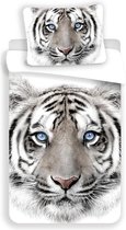 Animal Pictures Dekbedovertek Witte Tijger 140 x 200 cm + 1 kussensloop 70 x 90 cm - Katoen