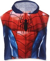 Marvel Spiderman badponcho - Spiderman body - 100% velours katoen - rood/blauw - One size (50x100 cm)