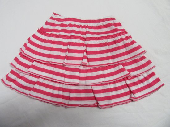 Petit bateau , rok , streepje wit / fuchia ,  4 jaar  102