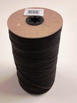 Nylon Touw-Koord Zwart, 4 mm x 100 meter.