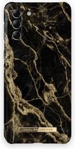 iDeal of Sweden hoesje voor Galaxy S21 Plus - Hardcase Backcover - Fashion Case - Golden Smoke Marble