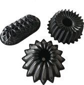 GTRENDS - Driedelige Titanium Bakvormen Set Zwart