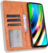 Motorola Moto G Styles Portemonnee Hoesje Vintage Look Kunstleer Bruin