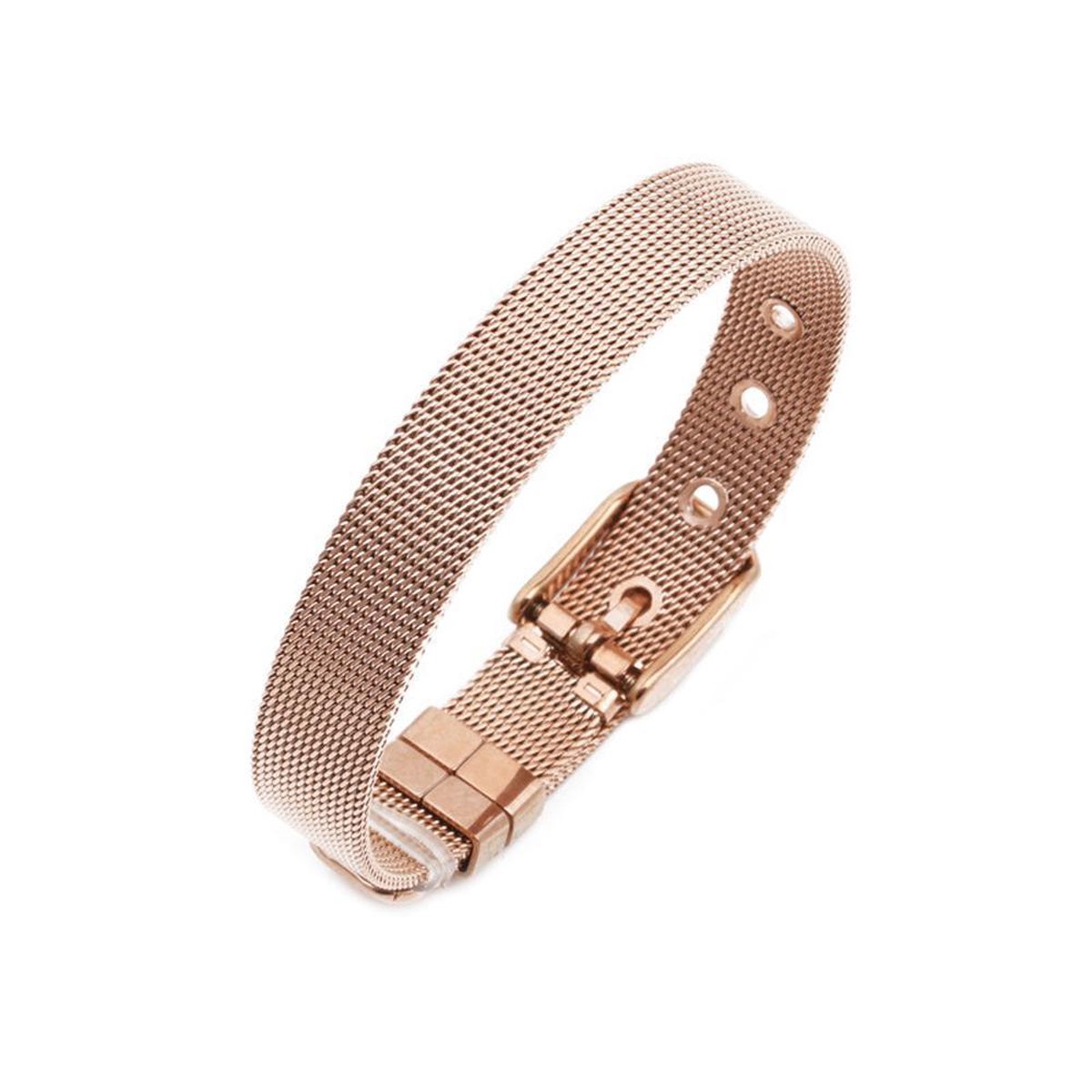 Amodi® Jewellery - Mesh Armband - Verstelbaar - Rosé Goudkleurig