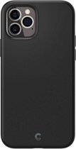 Spigen Apple iPhone 12 Pro Max Cyrill Silicone Case - Telefoonhoesje - Hoesje - Zwart