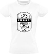 Wildcarp fishing club Dames t-shirt | visclub | vissen | dierendag | grappig | cadeau | Wit