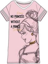 Disney dames nachthemd, roze, " No Princess without a Prince", maat L