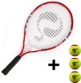 Quick Q1905 Tennisracket JR 21" - Stage 3 Rood - incl. 3 tennisballen - Bladgrootte: 610 - Gripmaat: L0