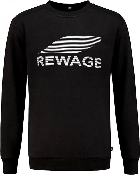 REWAGE Sweater Premium Heavy Kwaliteit - Heren - Zwart