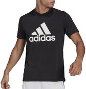 adidas Sportshirt - Maat L  - Mannen - zwart/wit