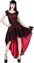 Sinister Lange jurk -3XL- 988 Bordeaux rood/Zwart