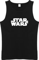 Tanktop Zwart met Wit “ Star Wars “ logo Size XL