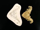 Vintage Ornament Barok silicone mal, Baroque scroll mold ±80x80mm