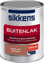 Sikkens Buitenlak - Verf - Hoogglans - Mengkleur - RIJKS rood - 1 liter