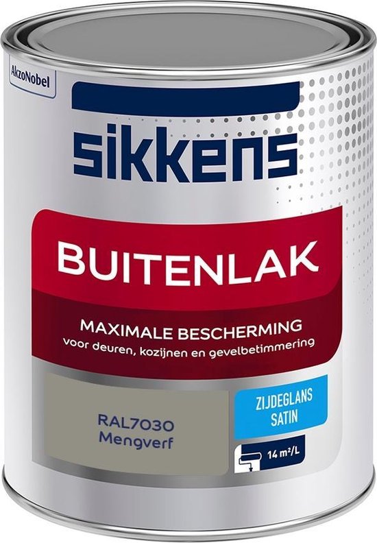 Rechtzetten Reizen handel Sikkens Buitenlak - Verf - Zijdeglans - Mengkleur - RAL7030 - 1L | bol.com