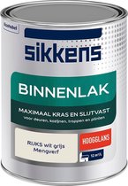 Sikkens Binnenlak - Verf - Hoogglans - Mengkleur - RIJKS wit grijs - 1 liter