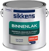 Sikkens Binnenlak - Verf - Hoogglans - Mengkleur - RAL7038 - 2,5 liter