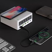 5in1 Oplaadstation - Draadloos - Oplaaddock - Qi Charger Dock - Lader Apple Iphone - Lightning - Apple Watch – Apple Airpods - Android - Samsung USB-C - Micro USB - Laadstation - Laaddock - Q