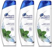 Head & Shoulders XL Shampoo - Menthol Refresh - Voordeelverpakking 3 x 400 ml