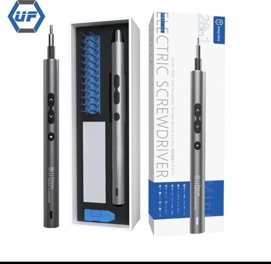 Wowstick Mini Elektrische Schroevendraaier, 20 Bits en 3 LED-verlichting Oplaadbare Schroevendraaierset (23
