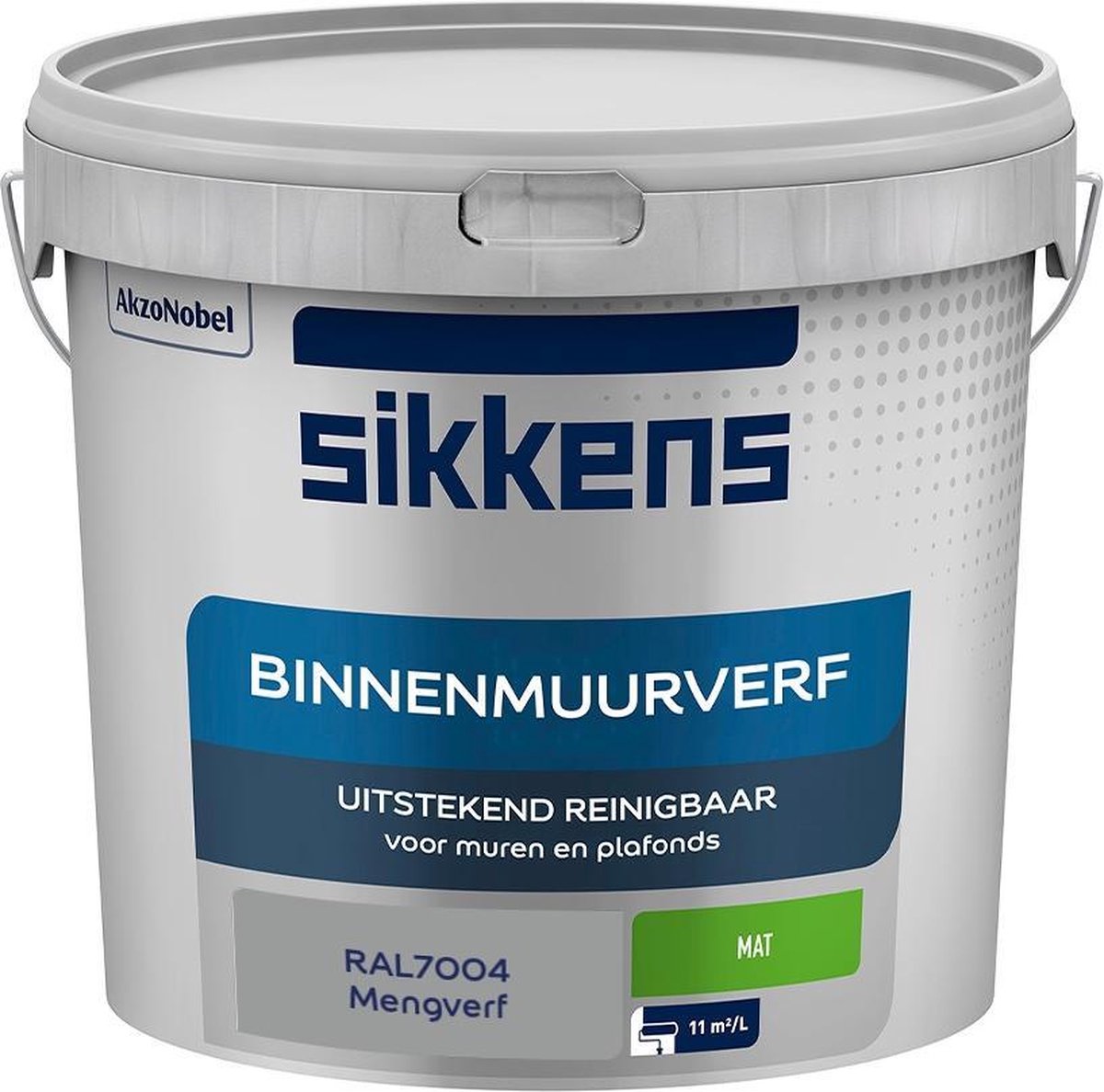 Sikkens Binnenmuurverf Muurverf Mengkleur Mat RAL7004 5L