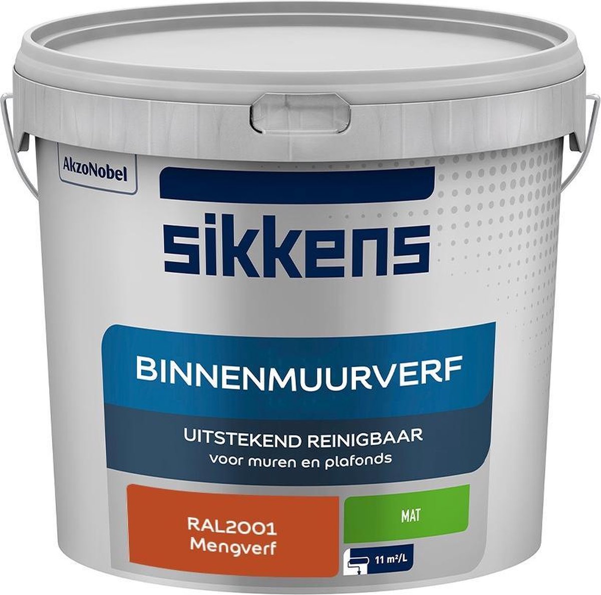 Sikkens Binnenmuurverf Muurverf Mengkleur Mat RAL2001 5L