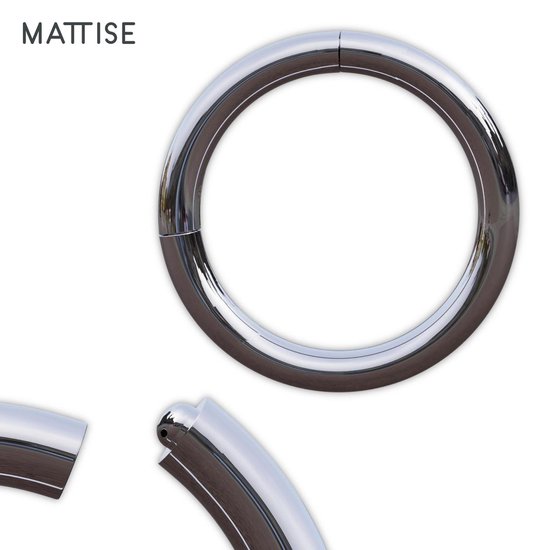 Piercing Ring en acier chirurgical MATTISE - couleur Argent - diamètre 6 mm et épaisseur de barre de 1,2 mm - anneau adapté aux Peircings de sourcils de nez de lèvre de septum de Helix