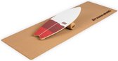 Planche d'équilibre BoarderKING Indoorboard Wave + tapis + rouleau de bois/liège