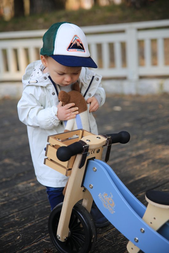 Kinderfeets 2-in-1 houten loopfiets & driewieler Tiny Tot Plus - Slate Blue — afbeelding 4