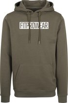 FitProWear Trui Heren Block - Olijf - maat XL - Mannen - Hoodie - Trui  - Sweater - Sporttrui - Sportkleding - Casual kleding - Trui Heren - Olijf trui - Katoen / Polyester - Trui