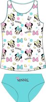 Minnie Mouse Kinder OndergoedSet Meisjes 2-delig Maat 116/122 Wit/Blauw met volledige print