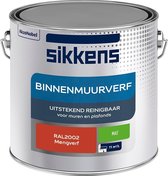 Sikkens - Binnenmuurverf - Muurverf - Mengkleur - Mat - RAL2002 - 2.5L