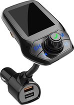 DrPhone BC25 - Draadloze FM Transmitter Bluetooth Adapter- Oplader - Qualcomm 3.0 - Bluetooth 4.2 - MicroSd/AUX 3.5mm & USB Stick poorten - MP3 / Handsfree - Zwart