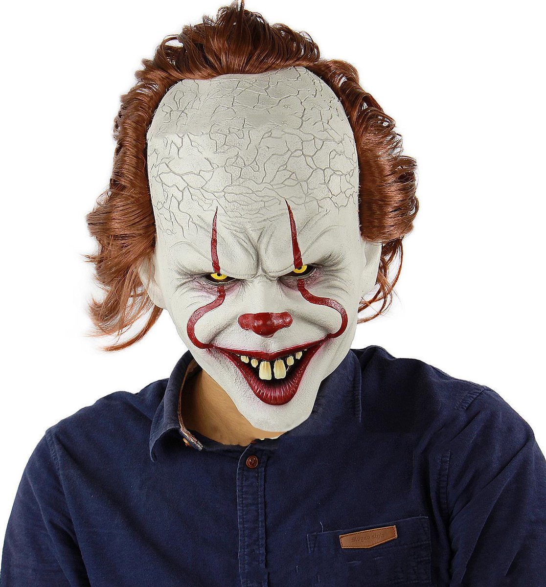 Scary Clown Latex IT masker Pennywise met haar | bol.com