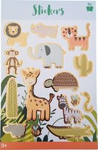 Stickerboek met glitters "Safari"