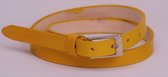 dames riem geel 2 cm leer