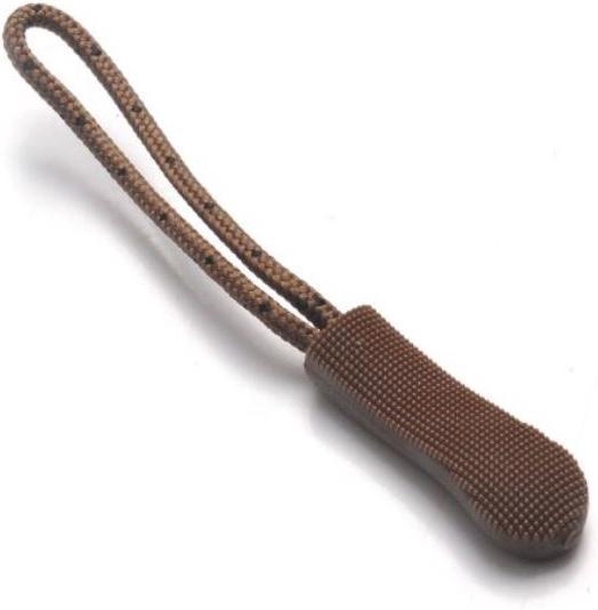 Zipper puller bruin per 3 stuks