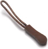 Allesvoordeliger zipper puller bruin per 3 stuks