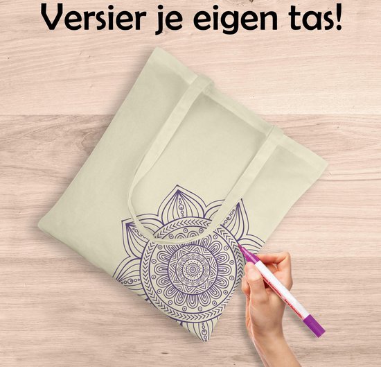 PrimeAmbition Cotton Bag - Naturel - 42x38cm - 20 pièces - Tote Bag - Sac en toile - Shopper - Shopping bag - Sac de transport - Sac à bandoulière
