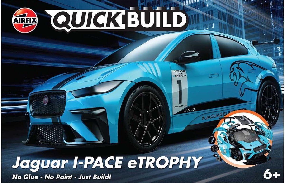 Airfix Modelbouwpakket Auto - J6033 QUICKBUILD Jaguar I-P eTROPHY Plastic - Airfix - Modelbouw