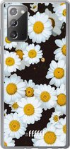 Samsung Galaxy Note 20 Hoesje Transparant TPU Case - Daisies #ffffff