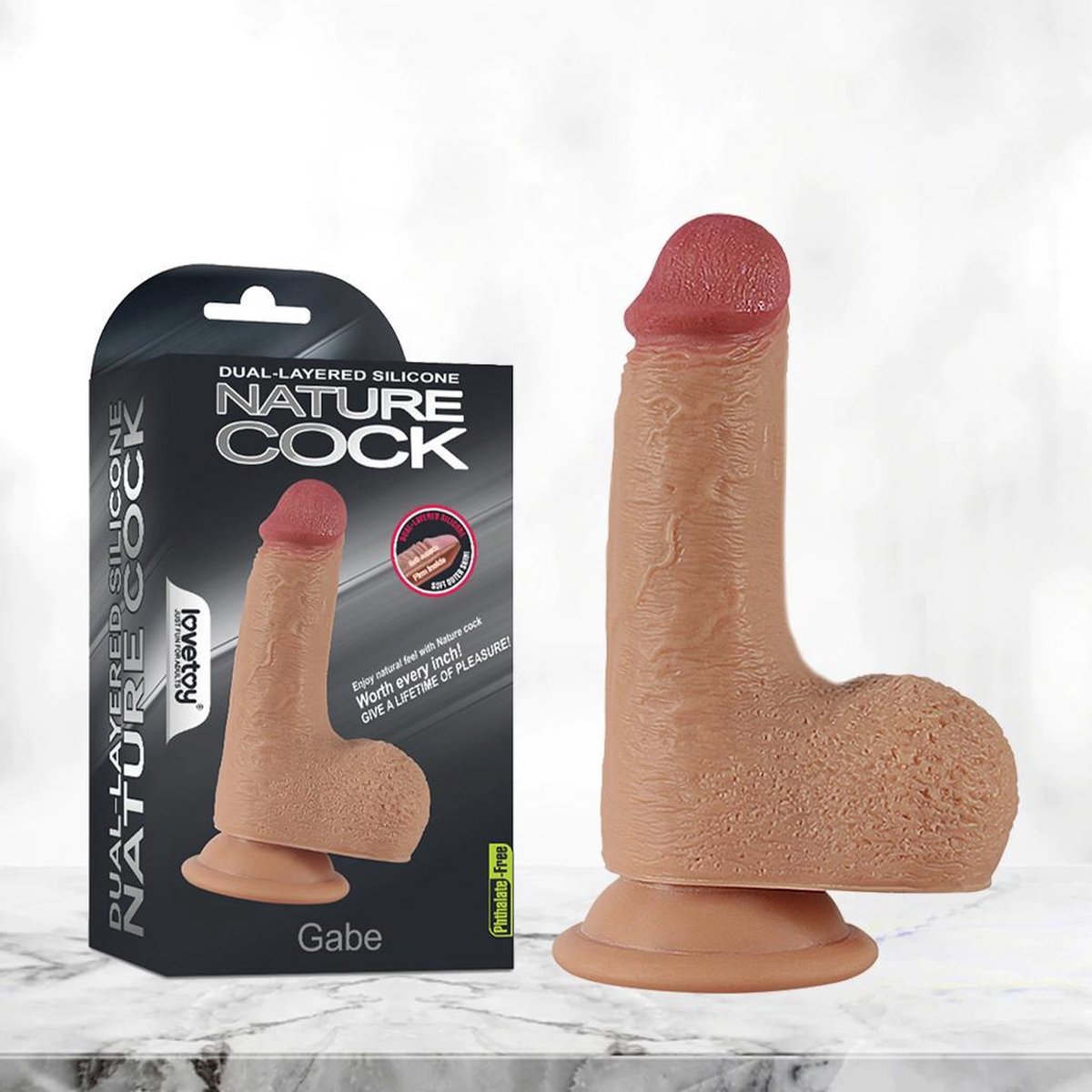 Goedkoopste Volledig realistische handvat dildo - 15 cm – sextoy – anaal dildo – vaginaal dildo – Beige - LV4015