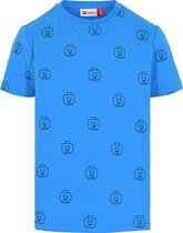 Lego Wear t-shirt met kopjes blauw - maat 92