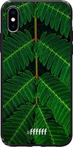 iPhone X Hoesje TPU Case - Symmetric Plants #ffffff