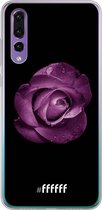 Huawei P30 Hoesje Transparant TPU Case - Purple Rose #ffffff