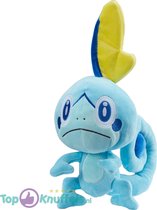 Sobble Pokémon Pluche Knuffel  25 cm + Pokémon Sword & Shield Sticker! |Speelgoed Knuffeldier Knuffelpop Pokémon | Best friend from Eevee Snorlax Charmander Charizard Squirtle Bulb