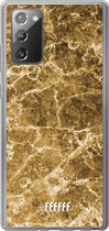 Samsung Galaxy Note 20 Hoesje Transparant TPU Case - Gold Marble #ffffff
